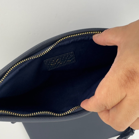 Gigi New York blue‎ leather Uber clutch - Picture 6 of 11